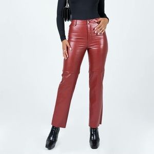 Red Leather Pants